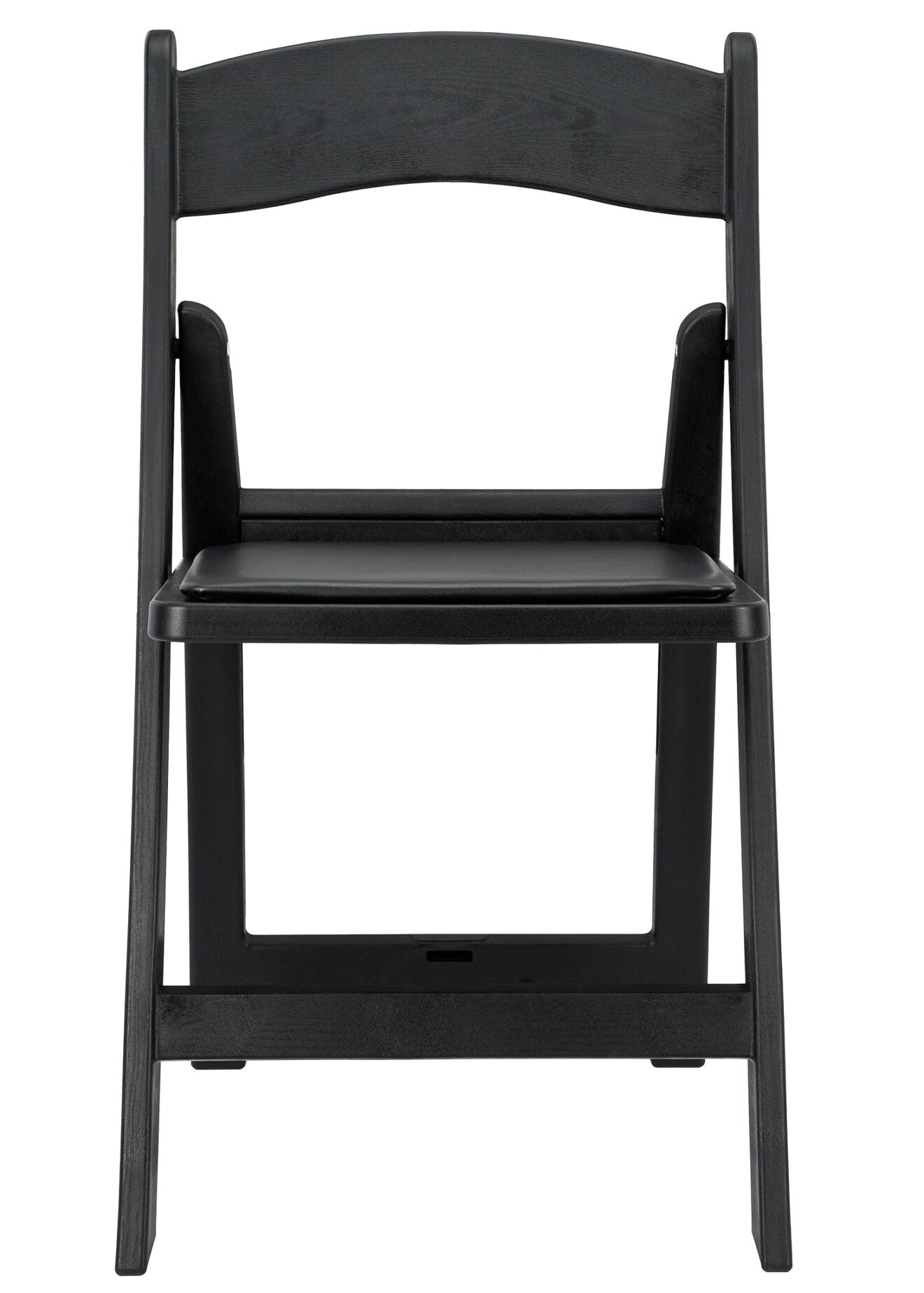 Black WoodGrain™ Resin Steel Skeleton™ Folding Chair with Black Seat (Per Chair Price Shown - Sold only in Quantities of 4)