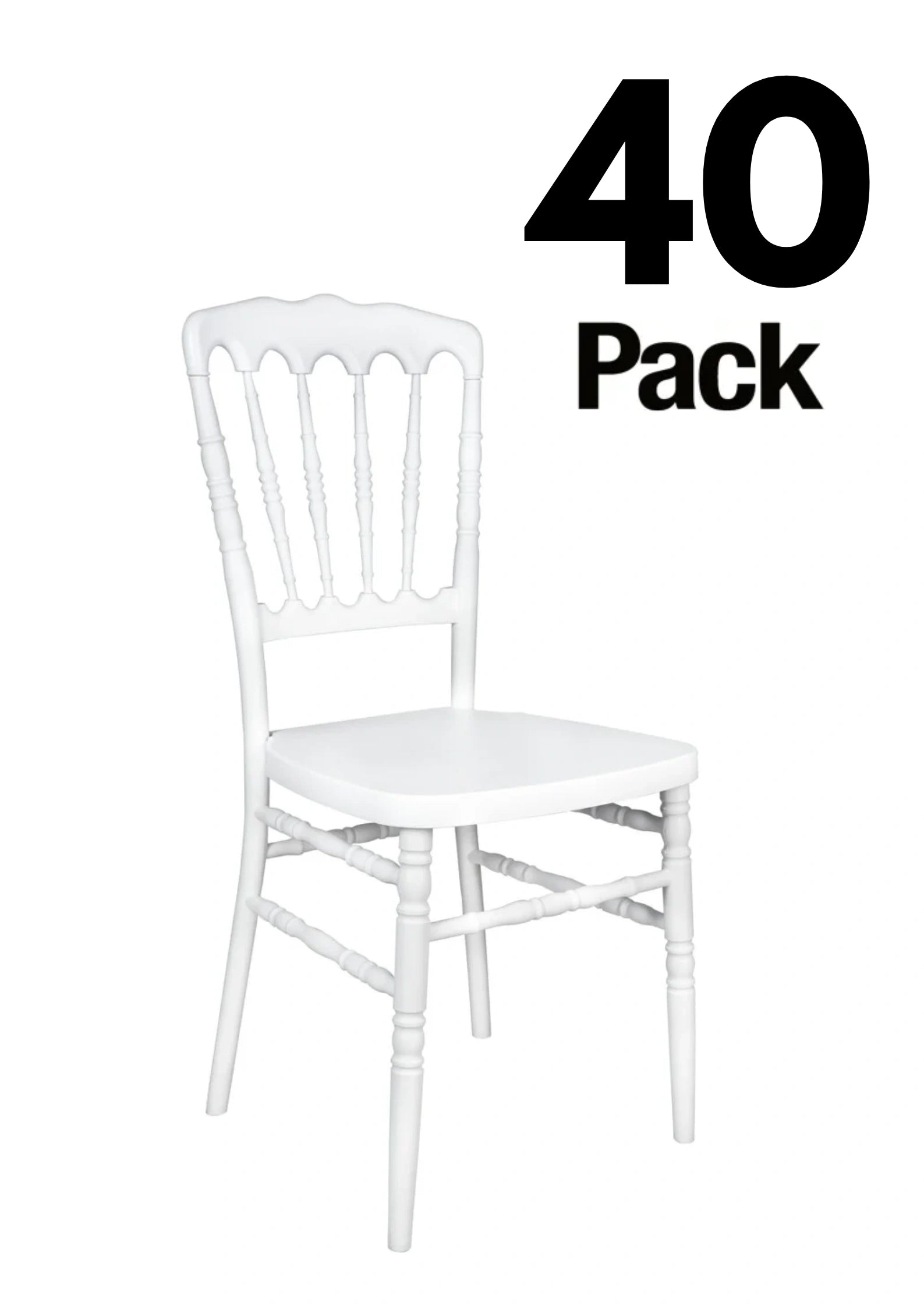 40 Chair Pack White Steel Skeleton™ Resin Napoleon Chair