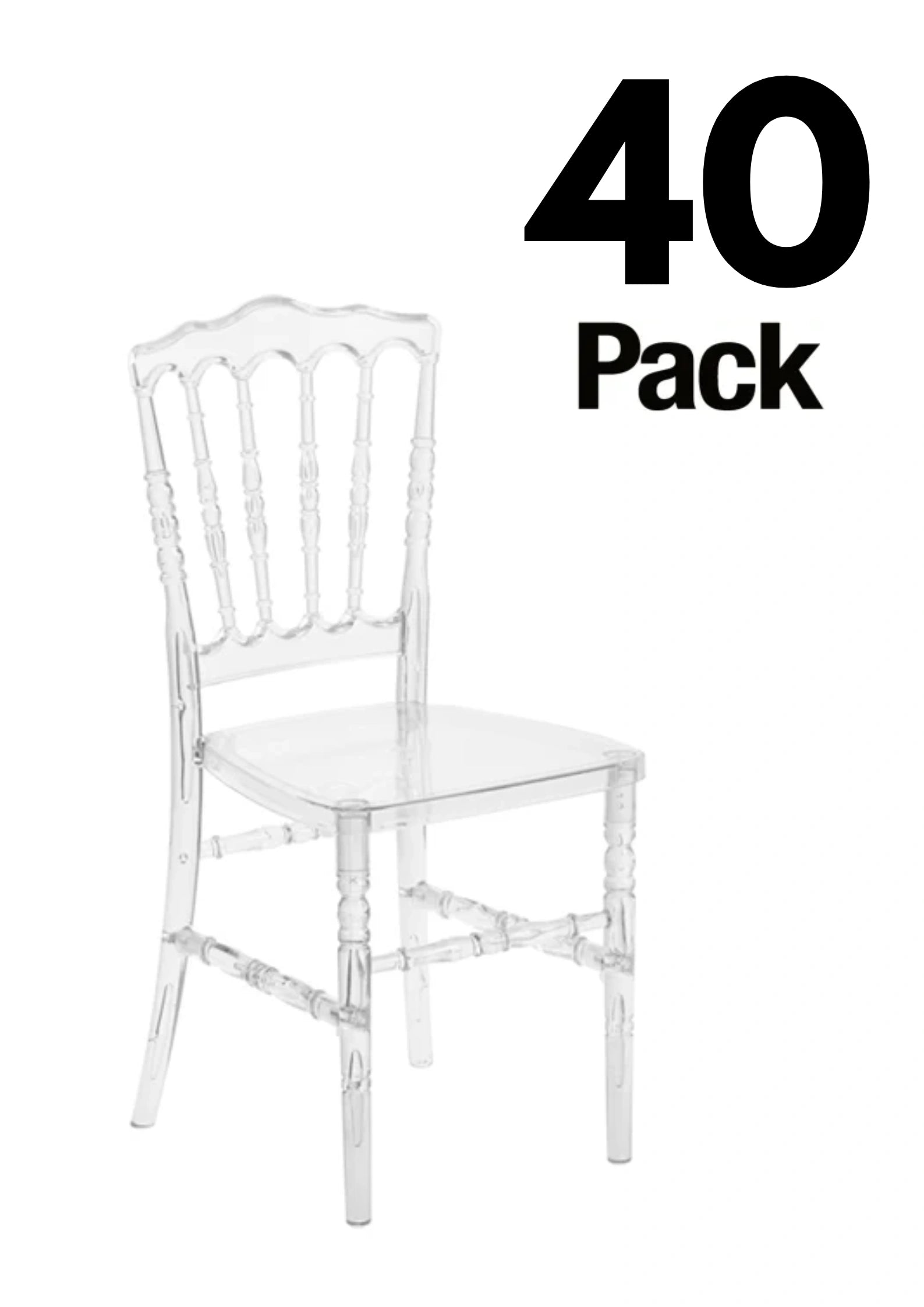 40 Chair Pack Clear Resin ProClear™ Napoleon Chair