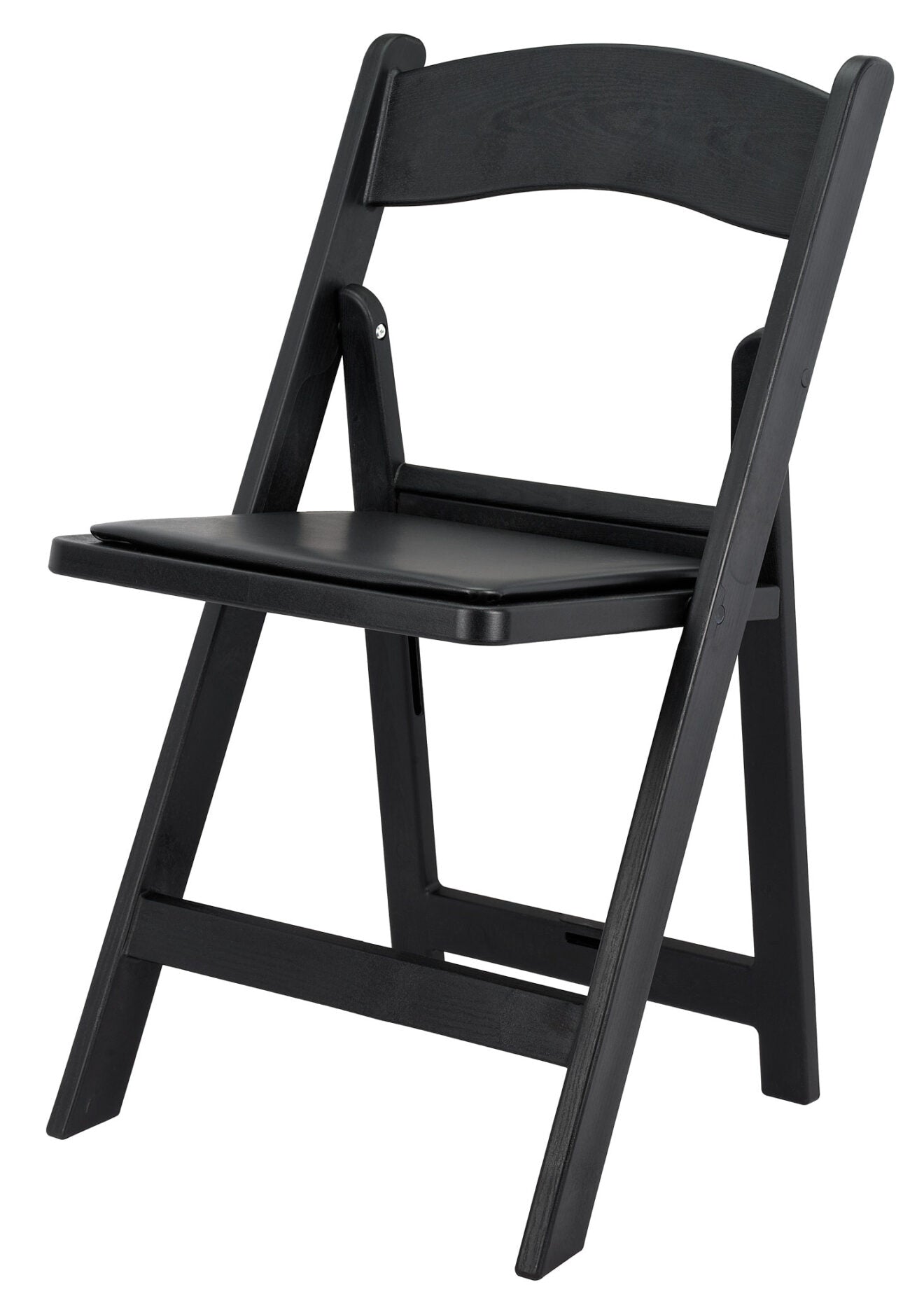 Black WoodGrain™ Resin Steel Skeleton™ Folding Chair with Black Seat (Per Chair Price Shown - Sold only in Quantities of 4)
