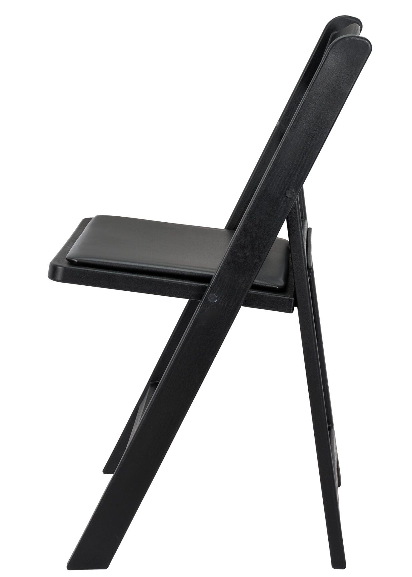Black WoodGrain™ Resin Steel Skeleton™ Folding Chair with Black Seat (Per Chair Price Shown - Sold only in Quantities of 4)