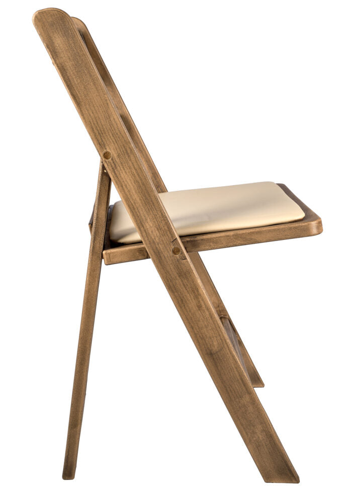 Chestnut WoodGrain™ Resin Steel Skeleton™ Folding Chair with Tan Seat (Per Chair Price Shown - Sold only in Quantities of 4)