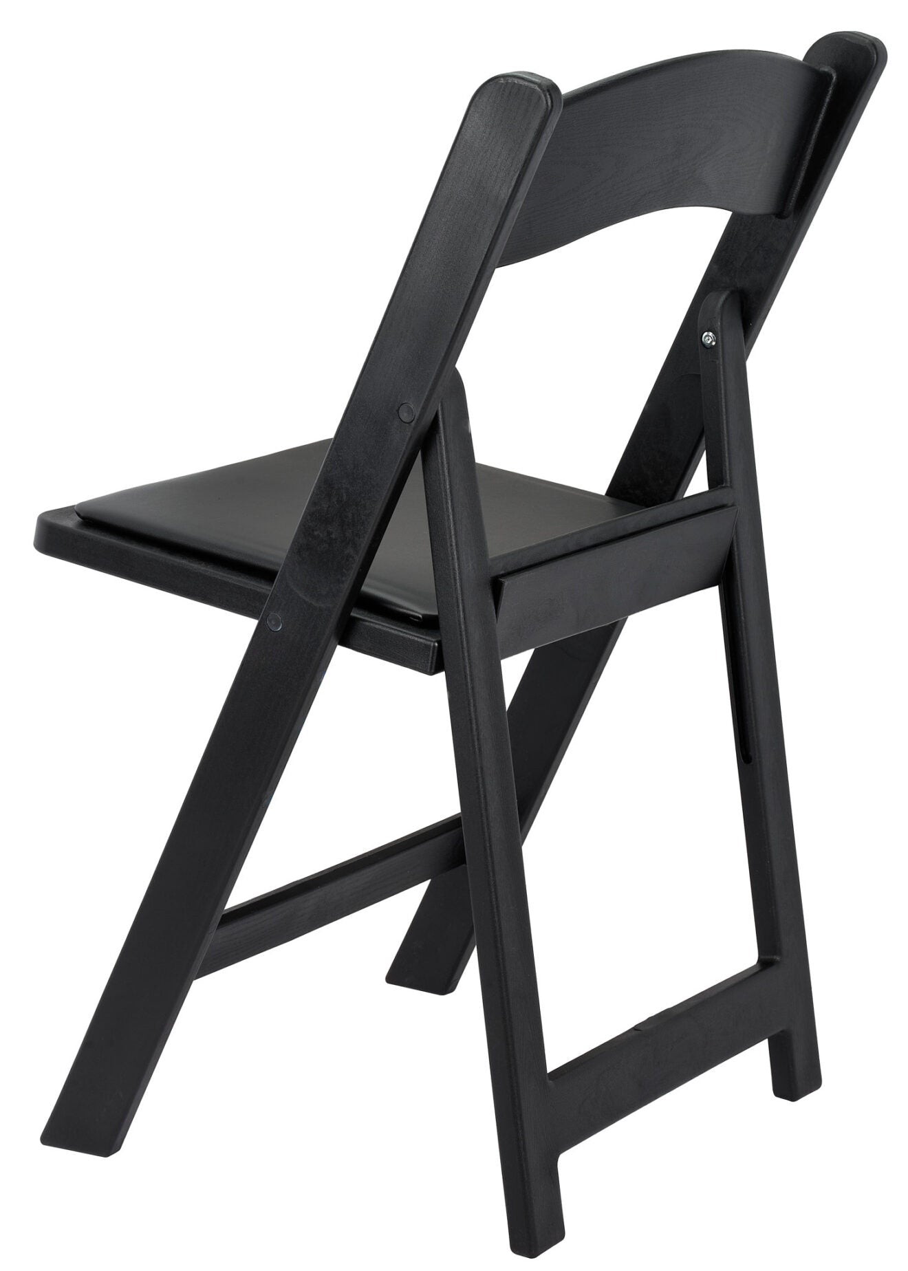 Black WoodGrain™ Resin Steel Skeleton™ Folding Chair with Black Seat (Per Chair Price Shown - Sold only in Quantities of 4)