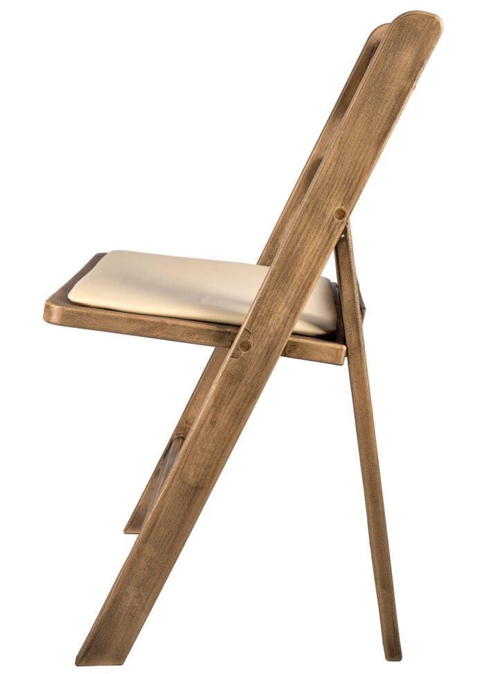 Chestnut WoodGrain™ Resin Steel Skeleton™ Folding Chair with Tan Seat (Per Chair Price Shown - Sold only in Quantities of 4)