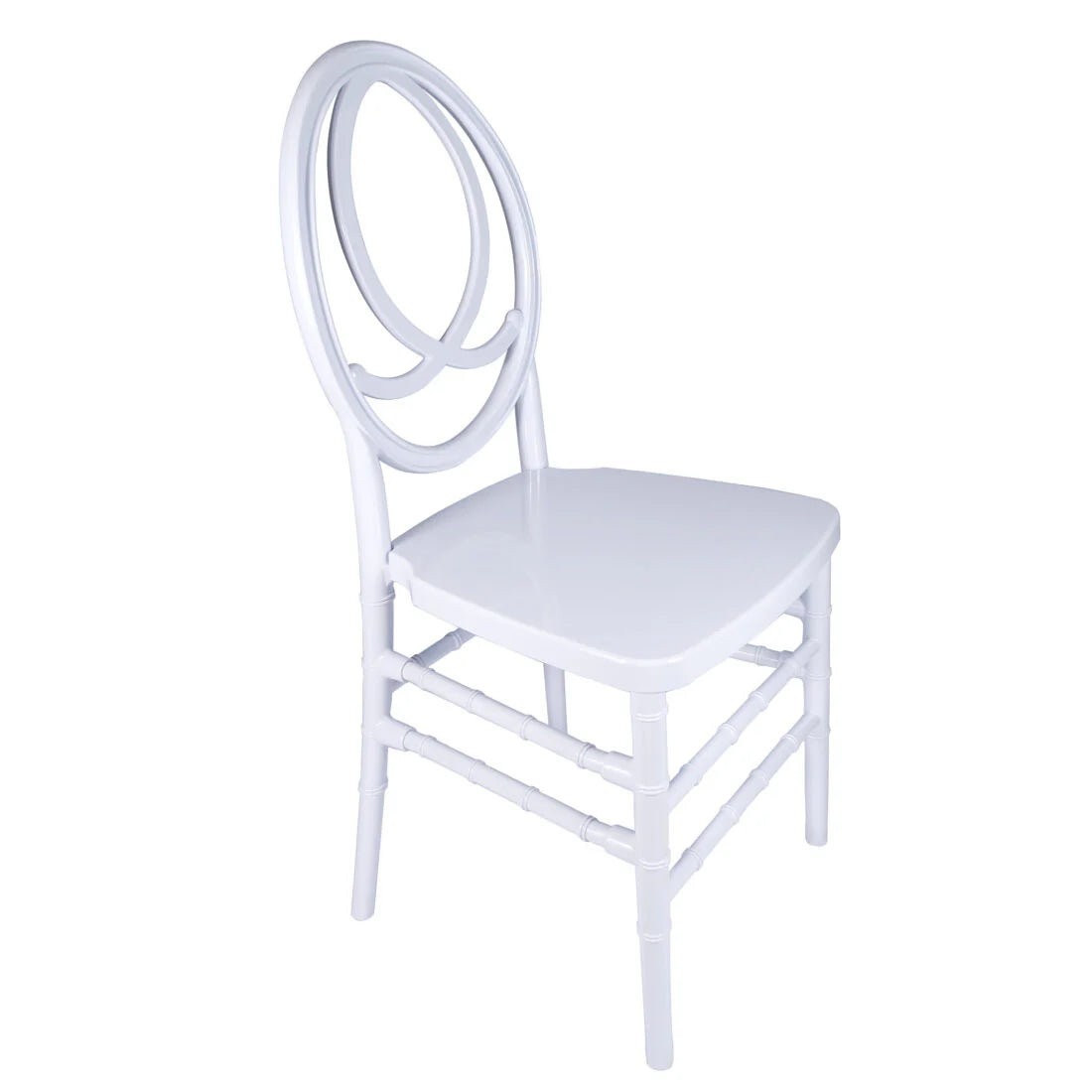White ToughResin Infinity Chair (Per Chair Price Shown - Sold only in Quantities of 2) Some Assembly Required