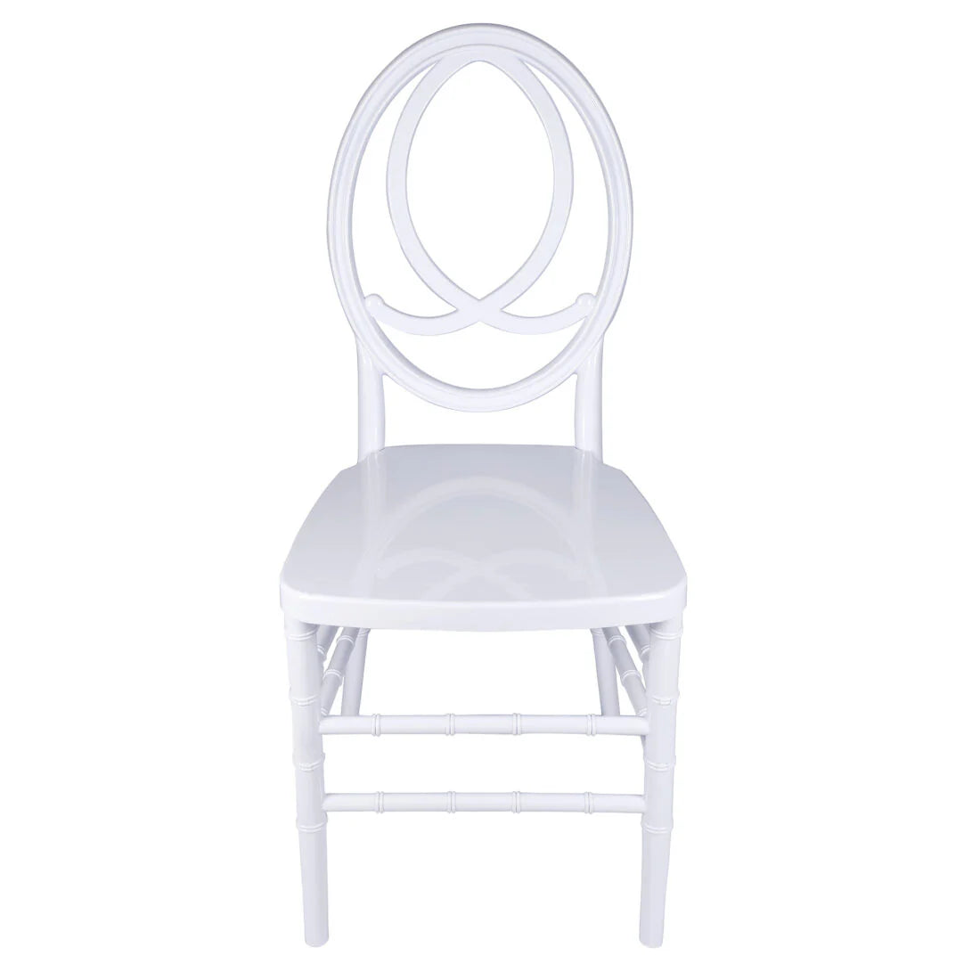 White ToughResin Infinity Chair (Per Chair Price Shown - Sold only in Quantities of 2) Some Assembly Required
