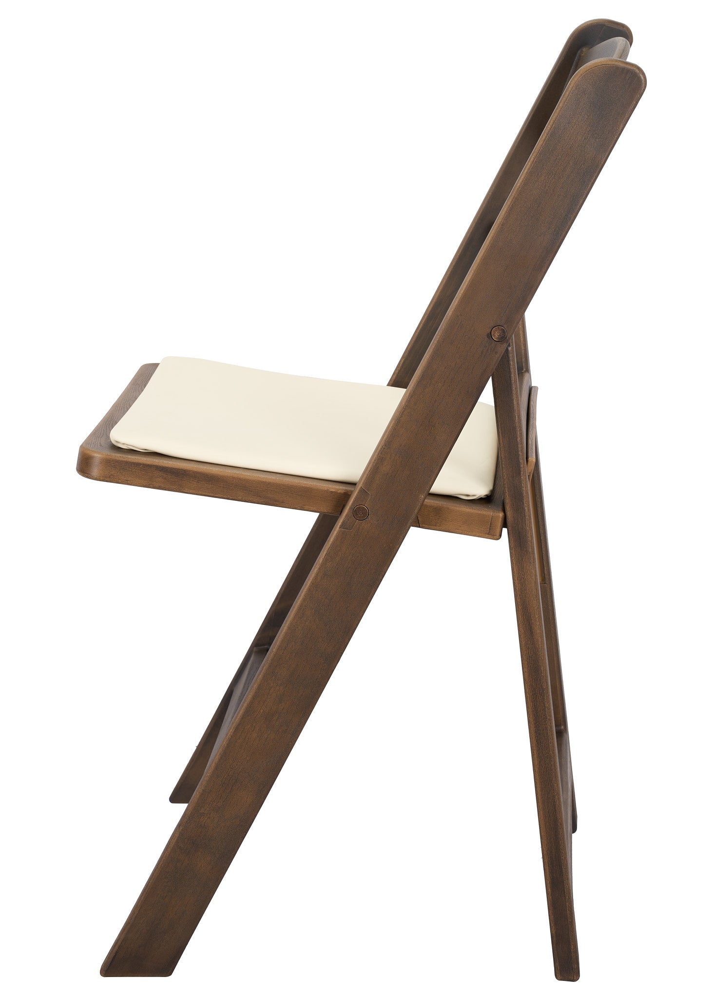 Fruitwood WoodGrain™ Resin Folding Chair with Ivory Seat (Per Chair Price Shown - Sold only in Quantities of 4)