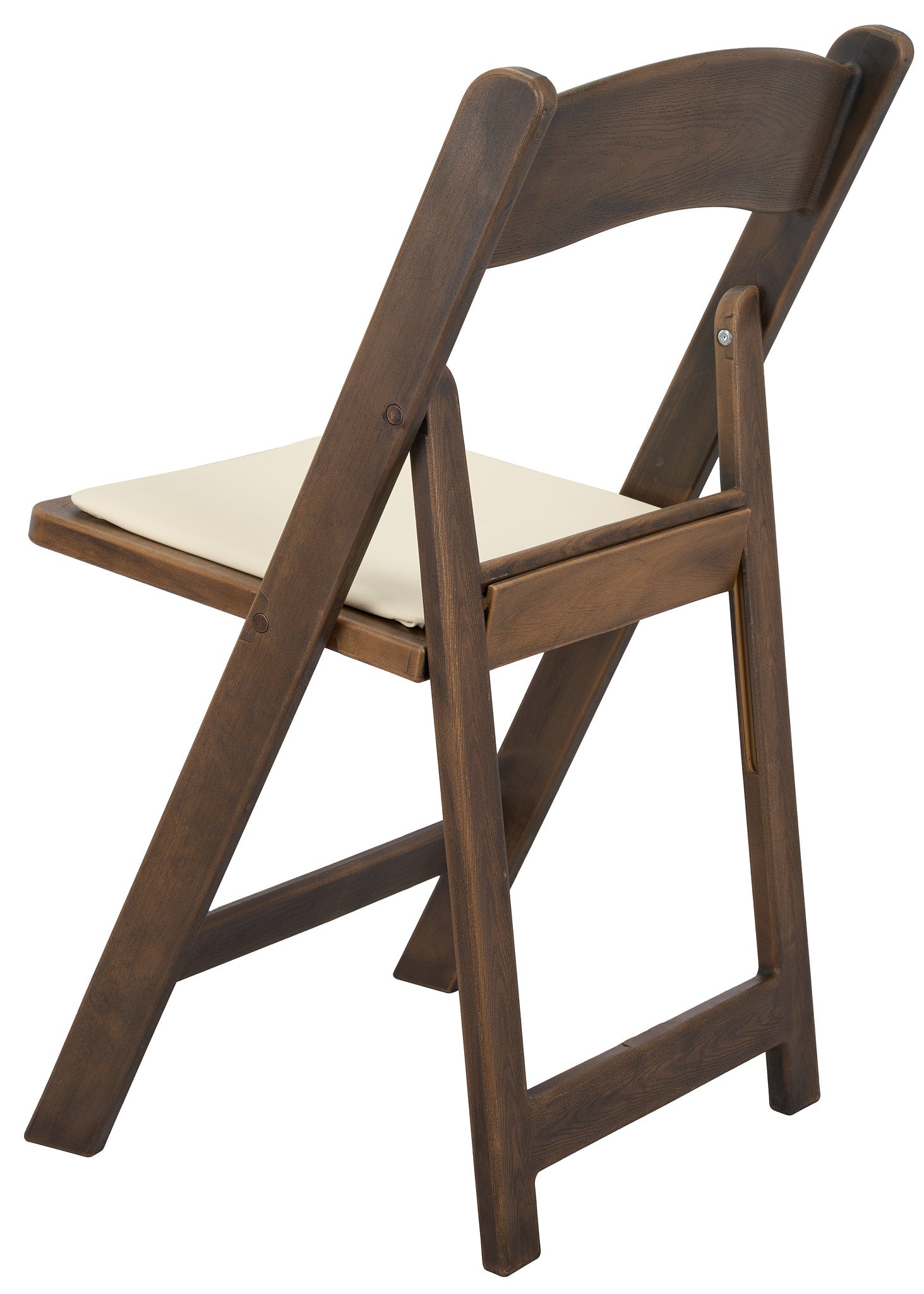 Fruitwood WoodGrain™ Resin Folding Chair with Ivory Seat (Per Chair Price Shown - Sold only in Quantities of 4)