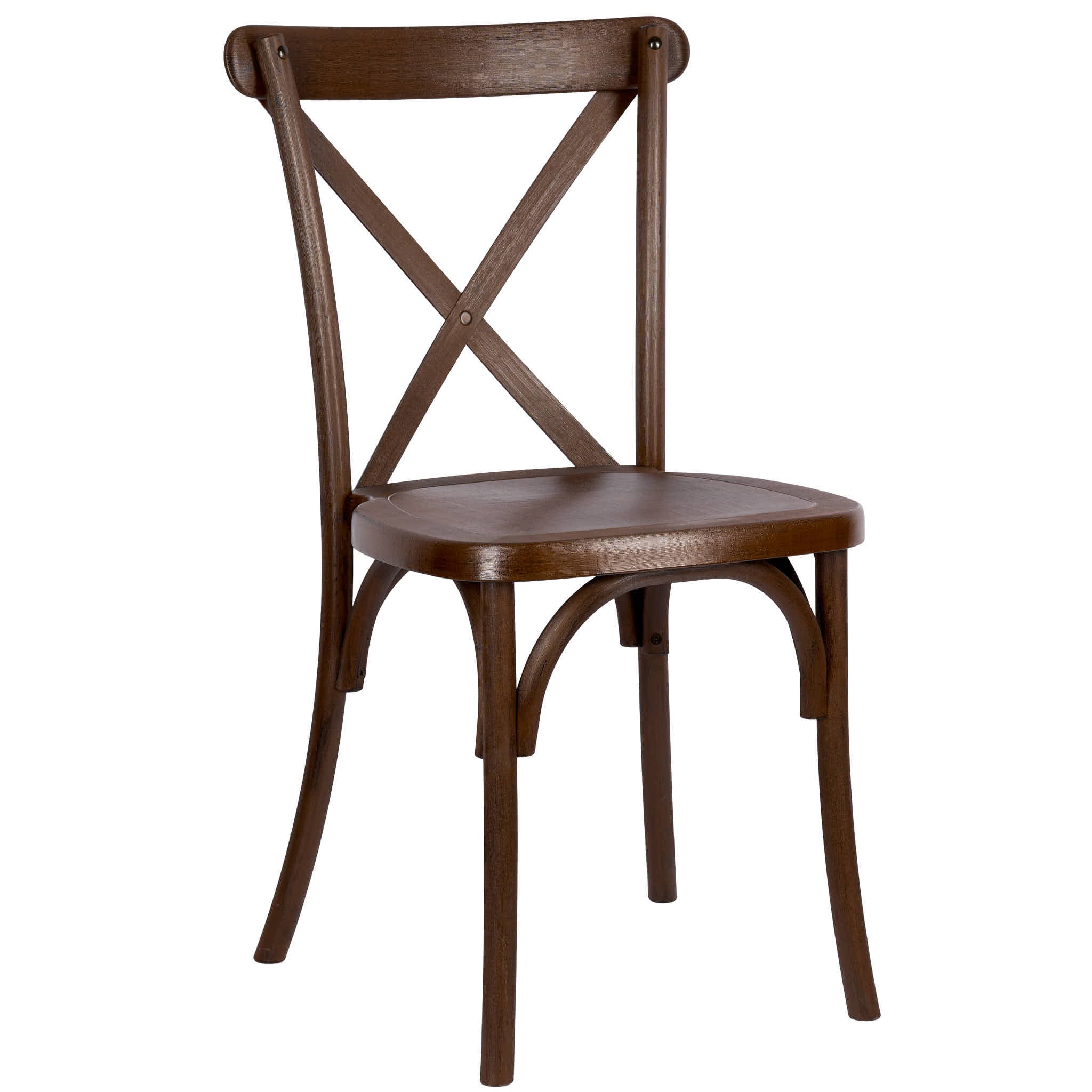 Fruitwood Steel Skeleton™ Resin Cross Back Chair