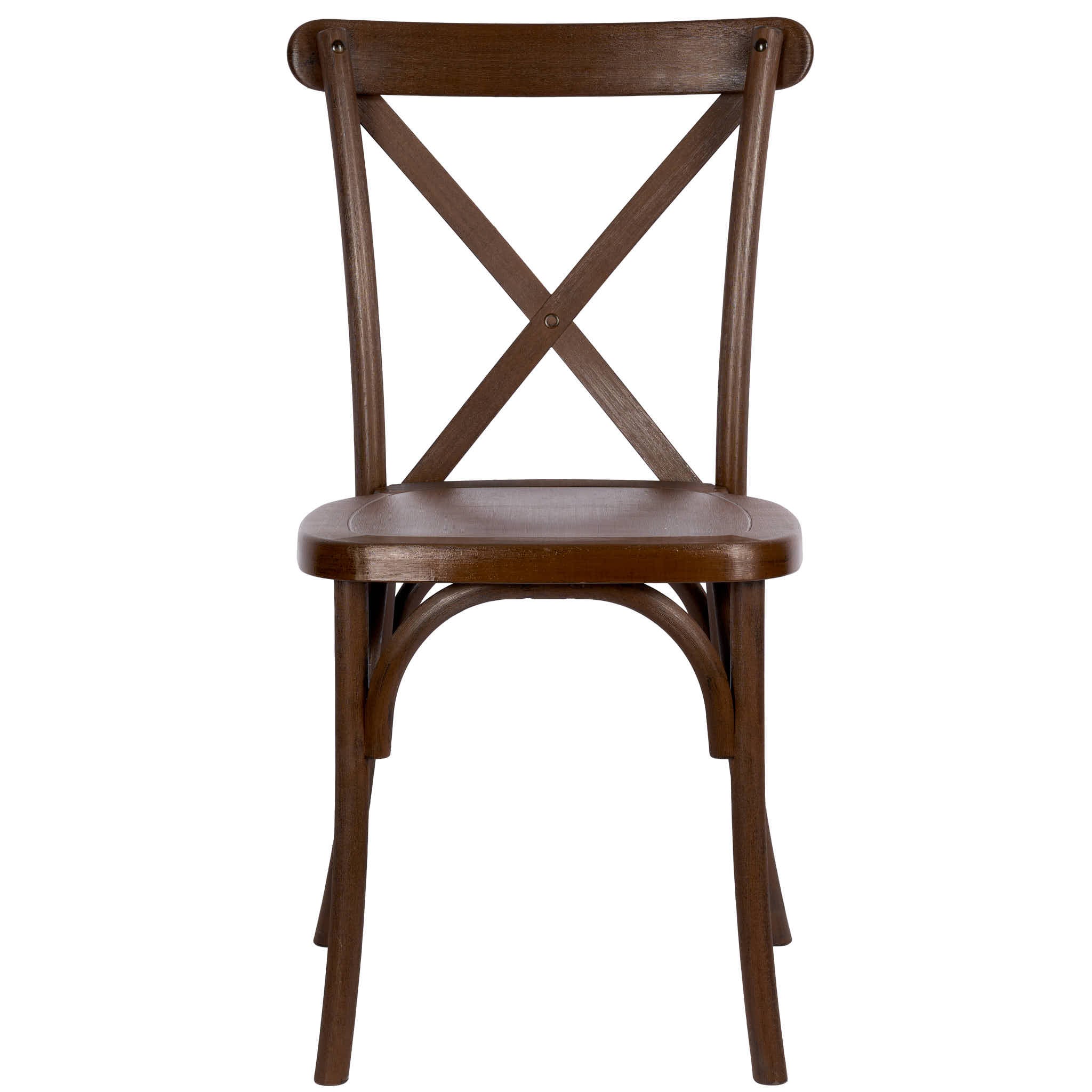 Fruitwood Steel Skeleton™ Resin Cross Back Chair