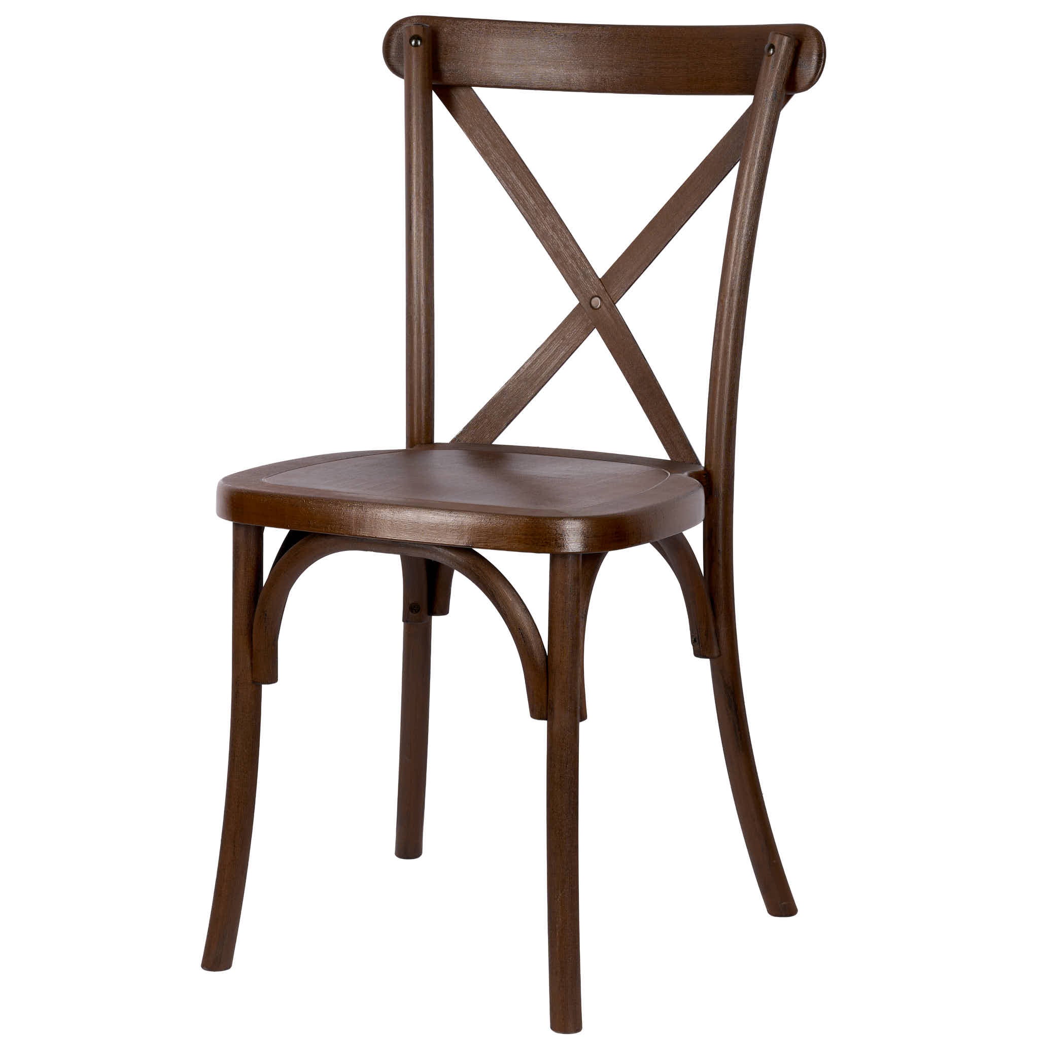 Fruitwood Steel Skeleton™ Resin Cross Back Chair