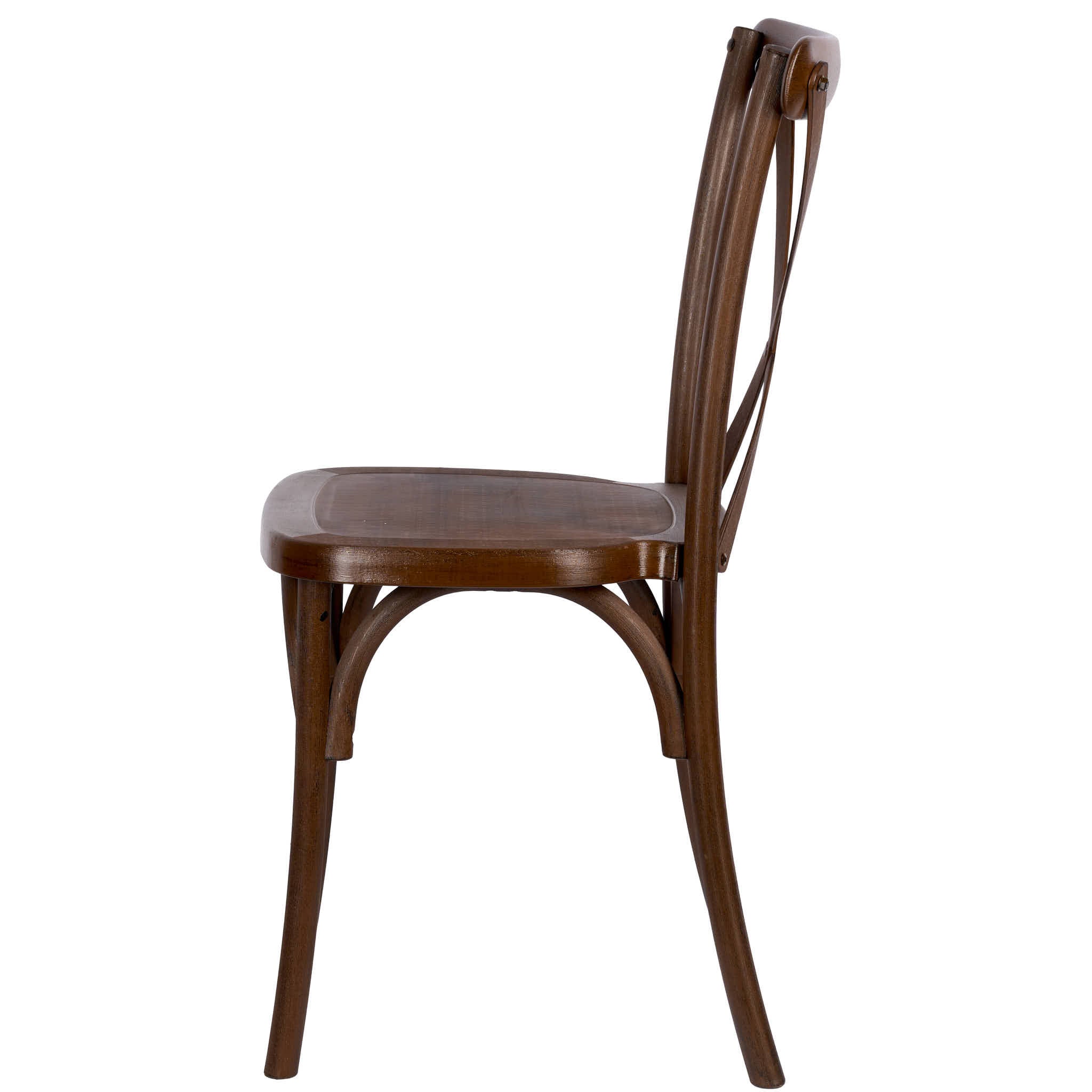 Fruitwood Steel Skeleton™ Resin Cross Back Chair