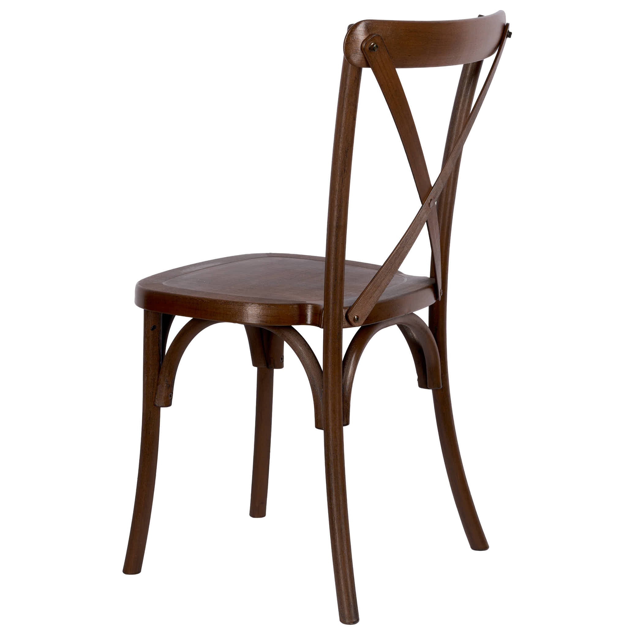 Fruitwood Steel Skeleton™ Resin Cross Back Chair