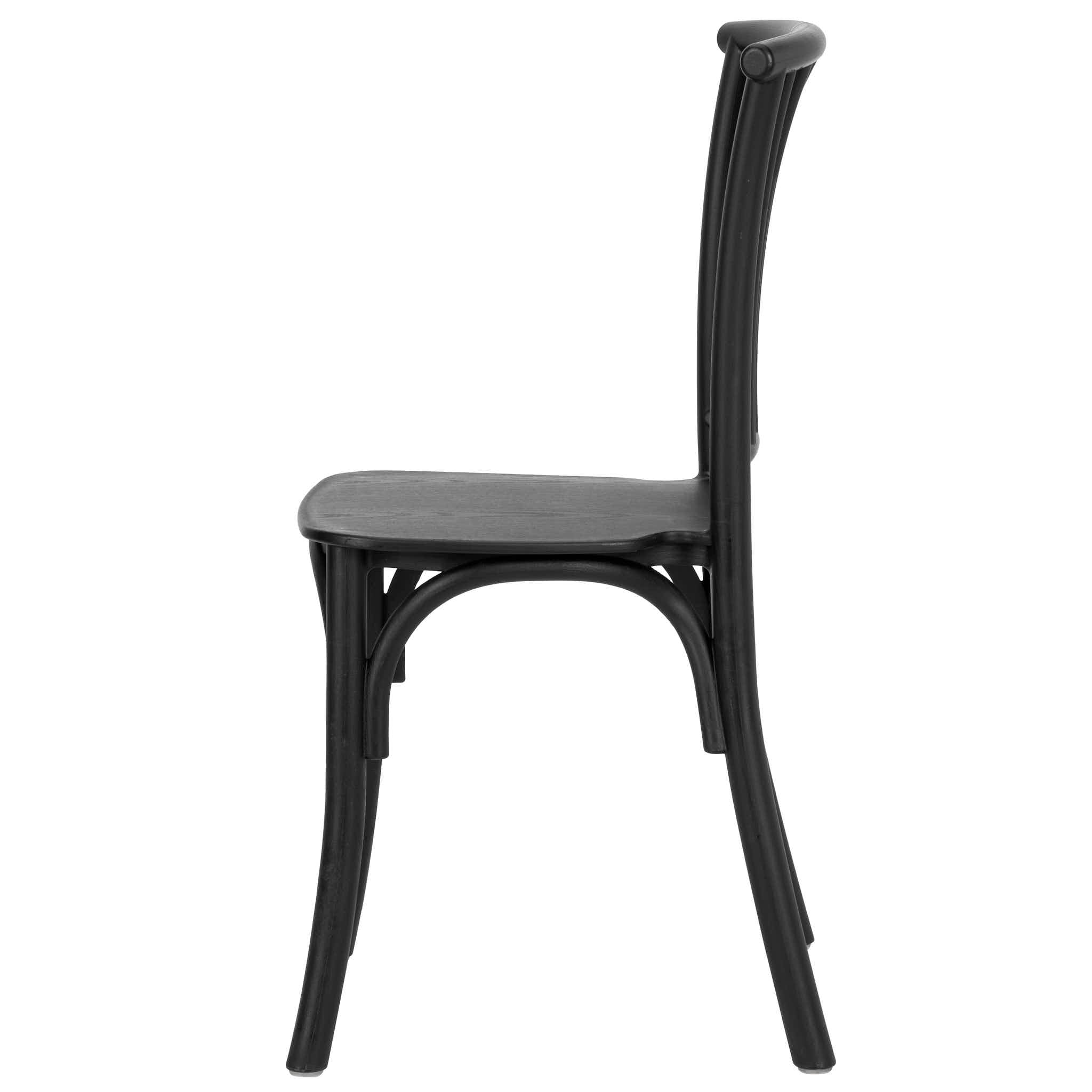 Kids Matte Black ToughResin™ Willow Chair