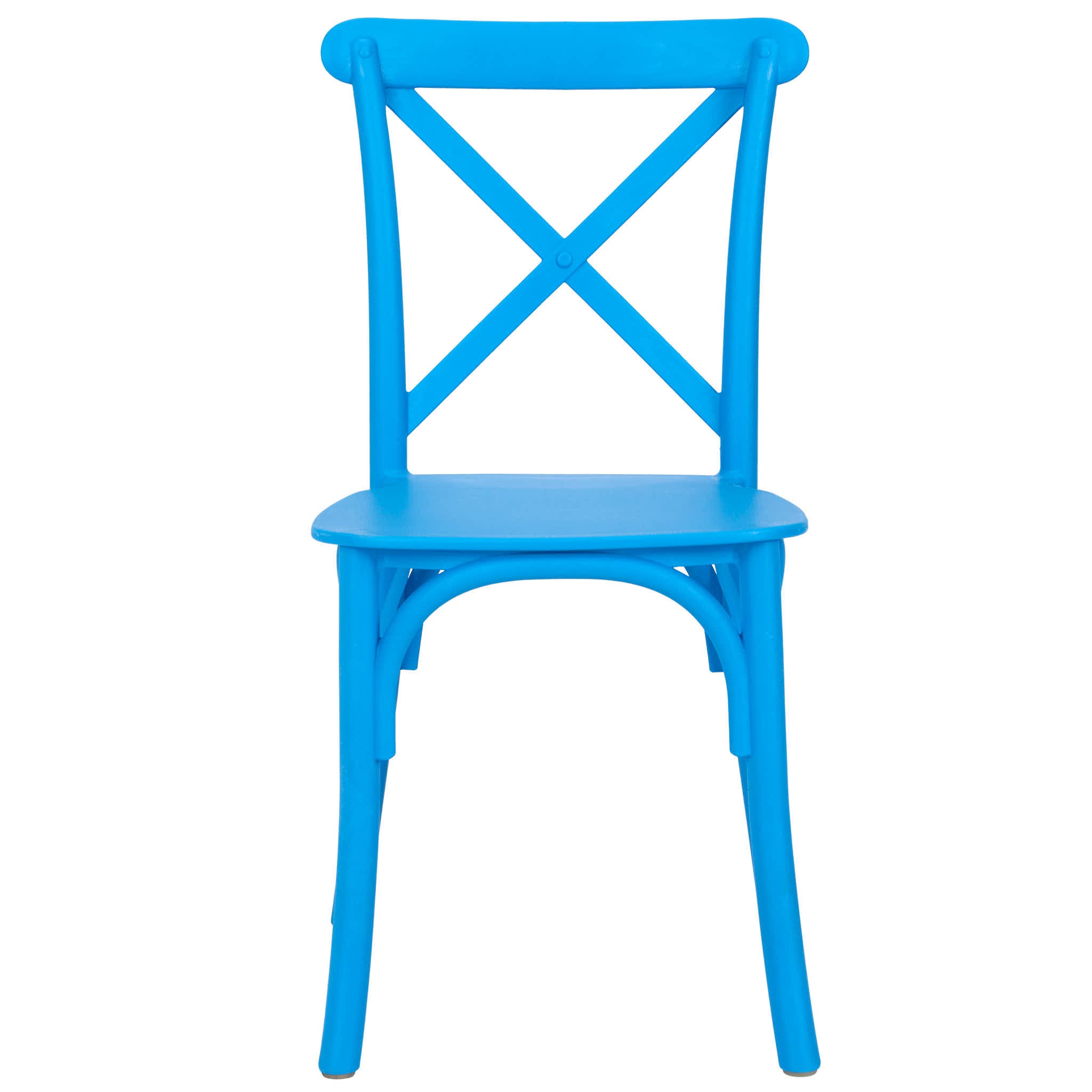 Kids Blue ToughResin™ Cross Back Chair
