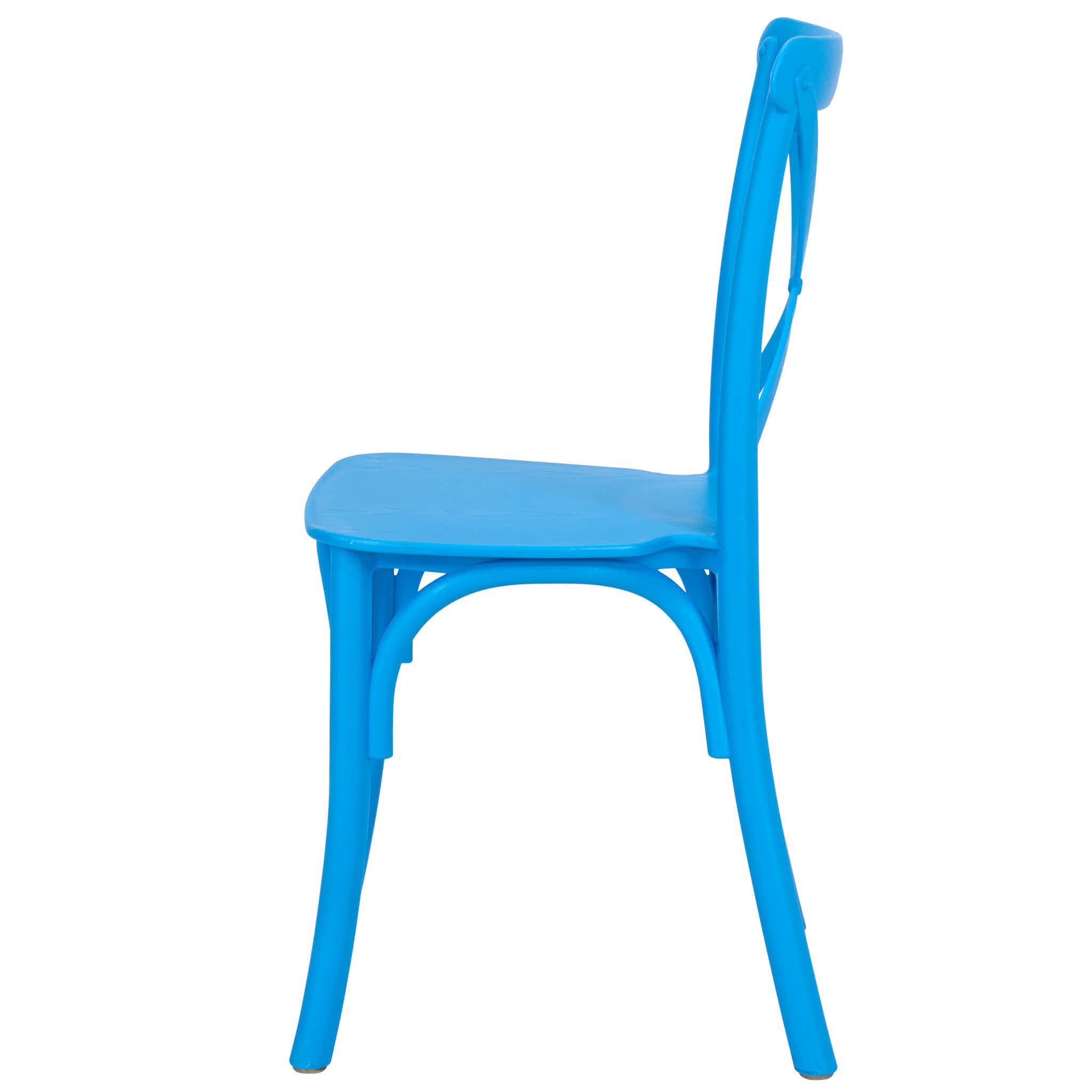 Kids Blue ToughResin™ Cross Back Chair