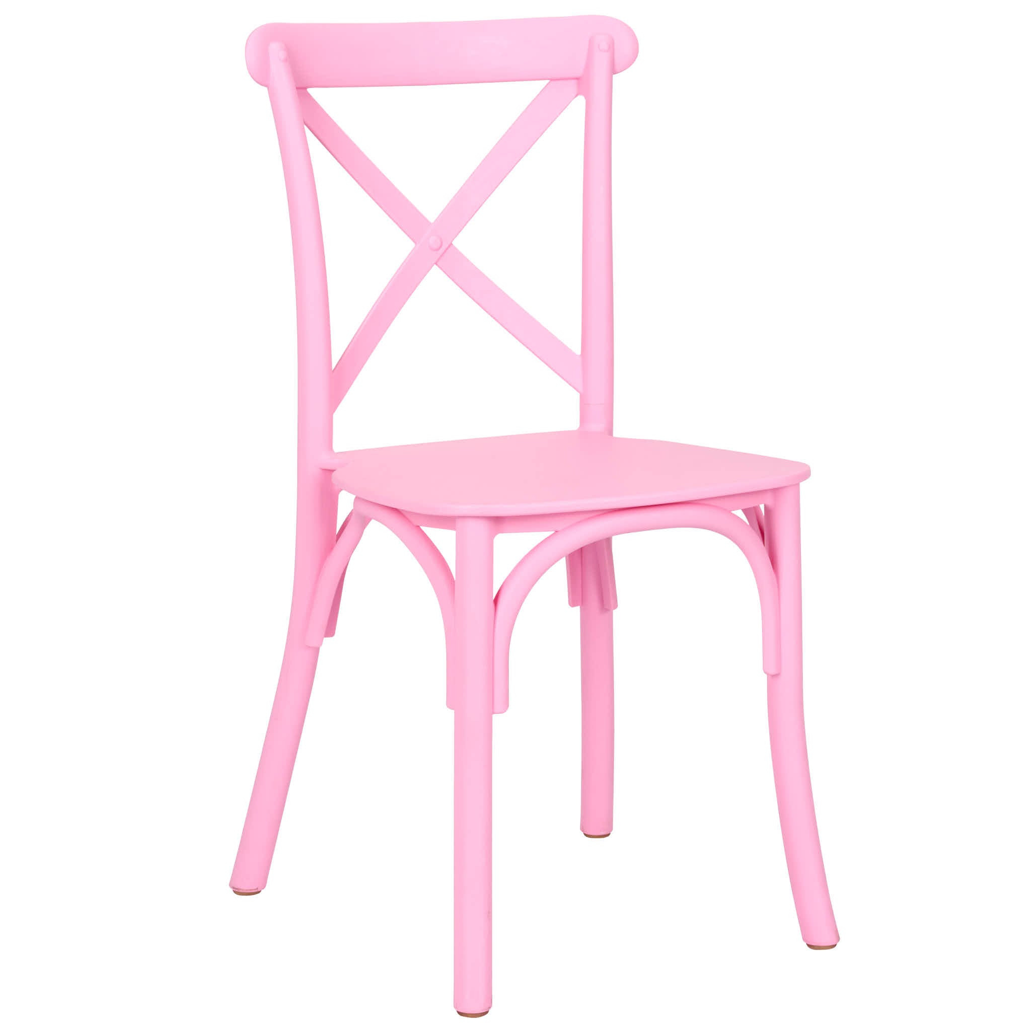 Kids Pink ToughResin™ Cross Back Chair