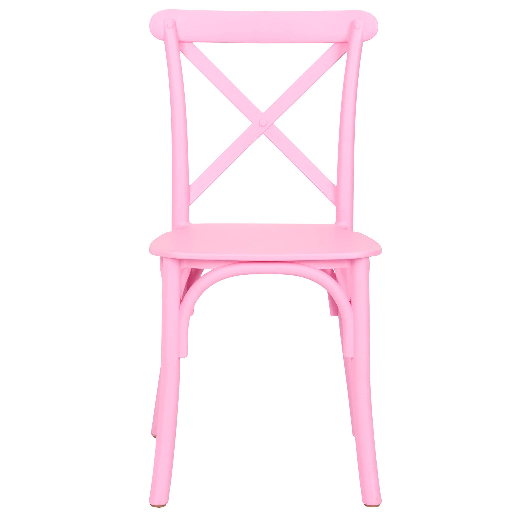 Kids Pink ToughResin™ Cross Back Chair