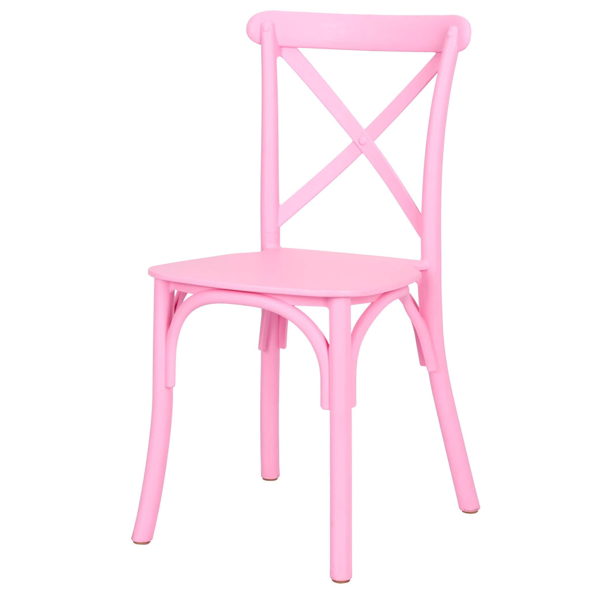 Kids Pink ToughResin™ Cross Back Chair
