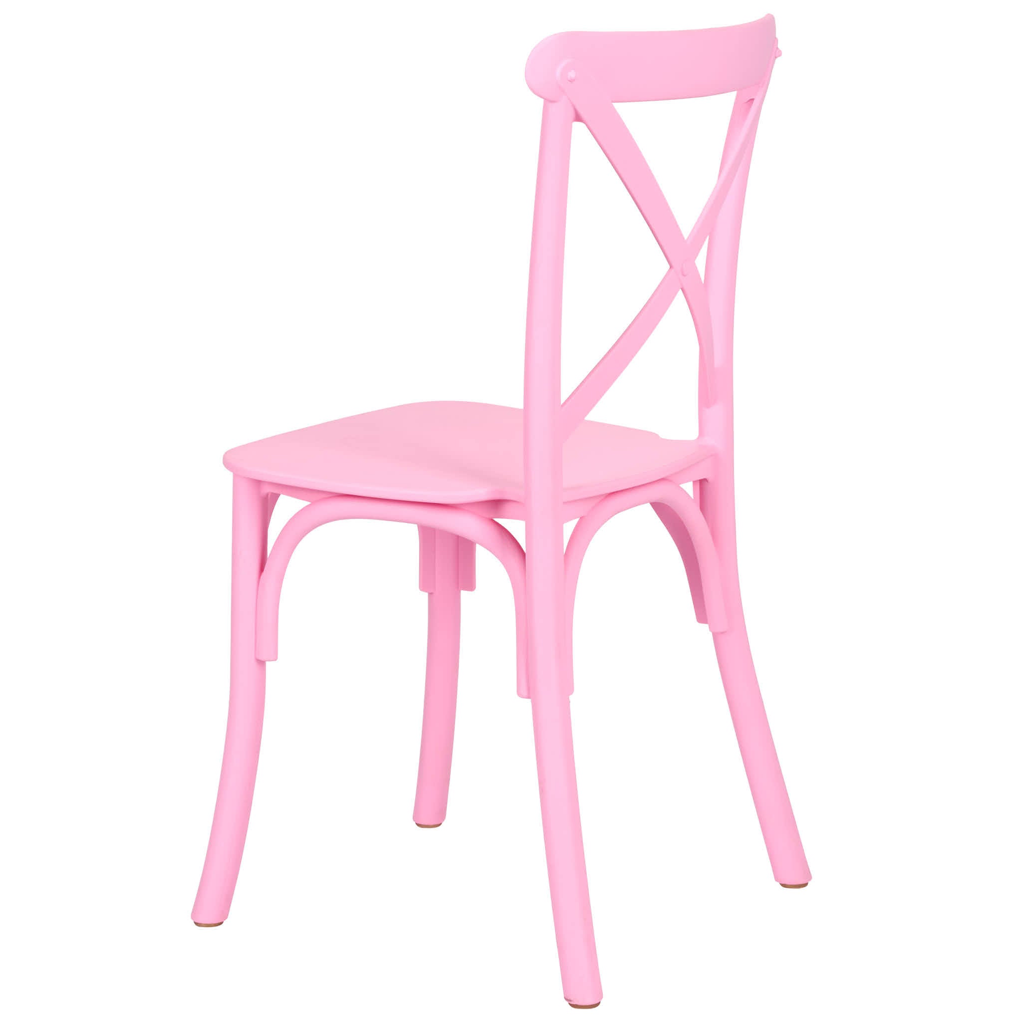 Kids Pink ToughResin™ Cross Back Chair