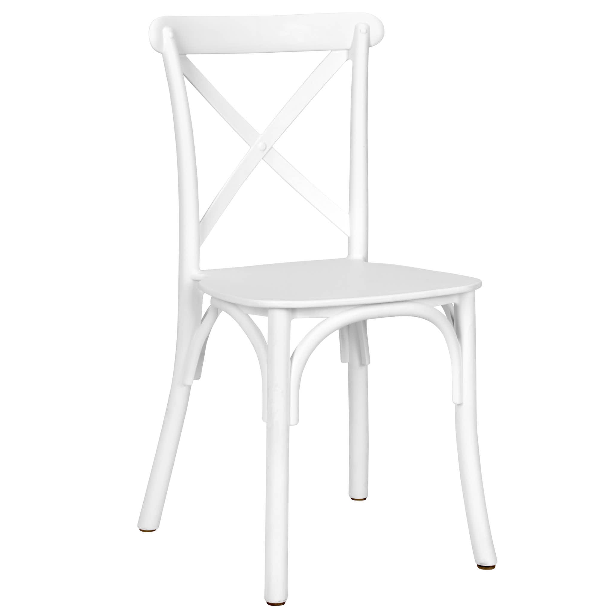 Kids White ToughResin™ Cross Back Chair