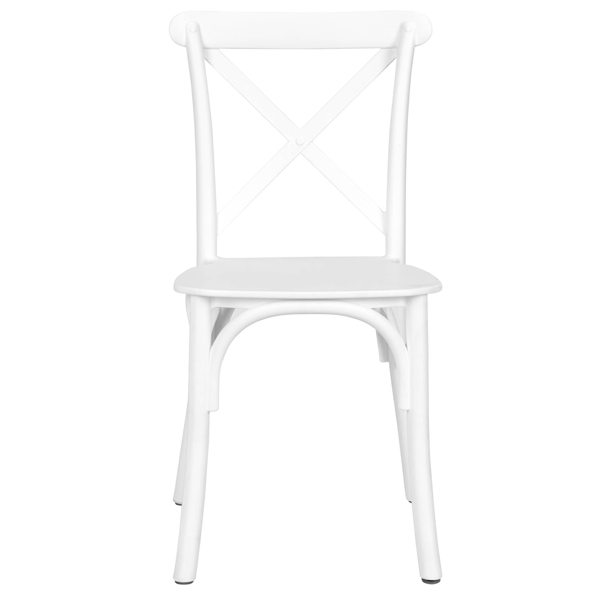 Kids White ToughResin™ Cross Back Chair