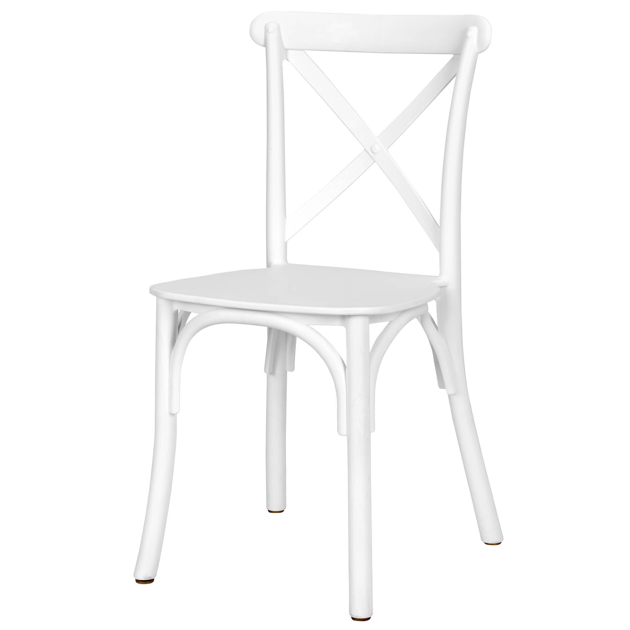 Kids White ToughResin™ Cross Back Chair