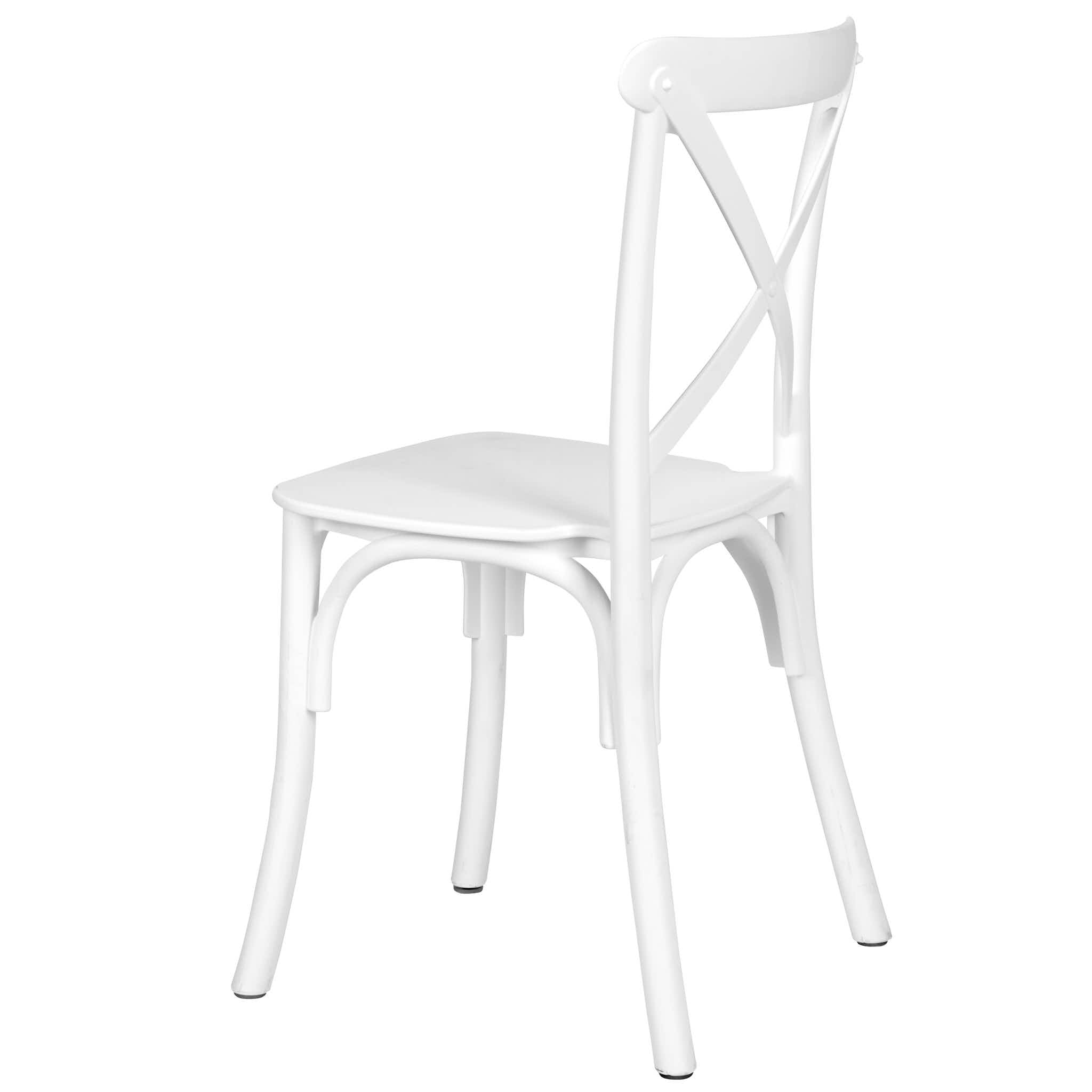 Kids White ToughResin™ Cross Back Chair