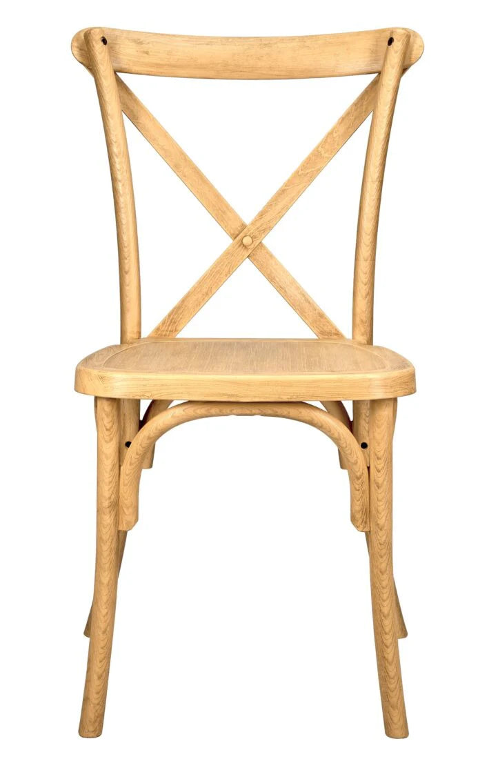 Natural ToughResin™ WoodGrain Cross Back Chair