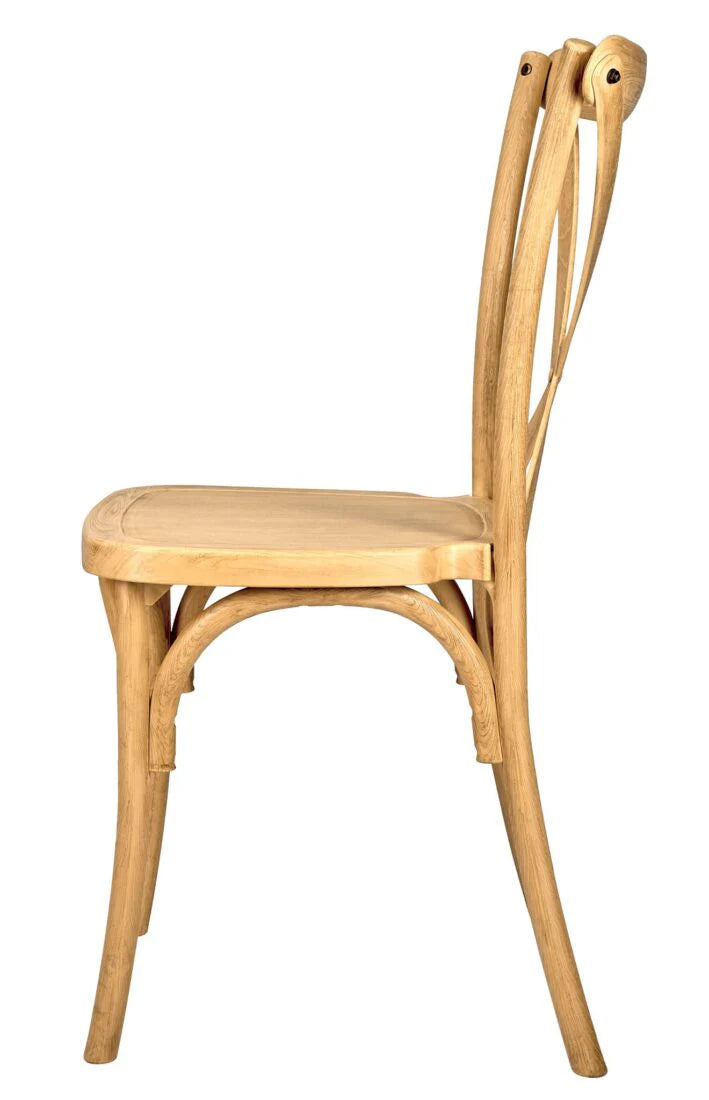 Natural ToughResin™ WoodGrain Cross Back Chair