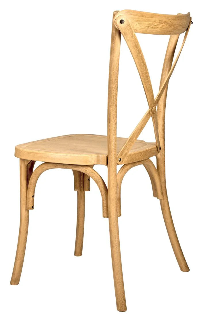 Natural ToughResin™ WoodGrain Cross Back Chair