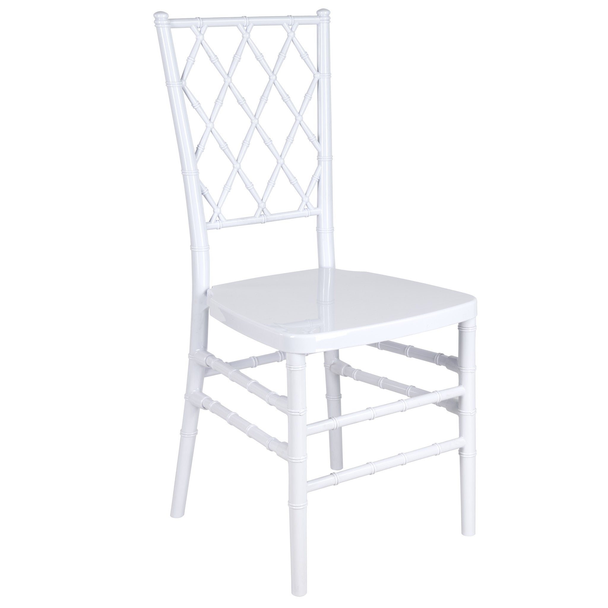 White Diamond Resin Chair (Per Chair Price Shown - Sold only in Quantities of 2) Some Assembly Required