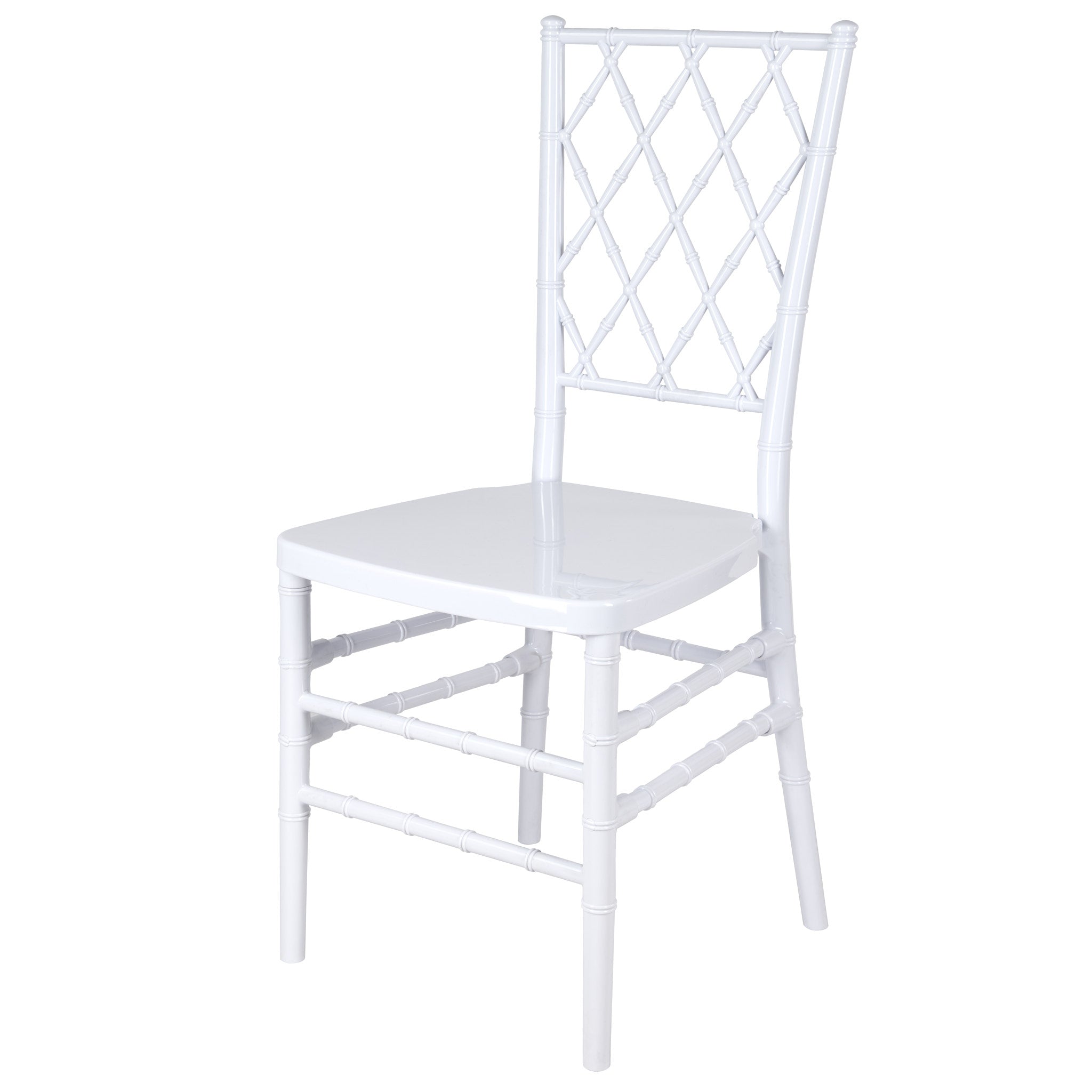 White Diamond Resin Chair (Per Chair Price Shown - Sold only in Quantities of 2) Some Assembly Required