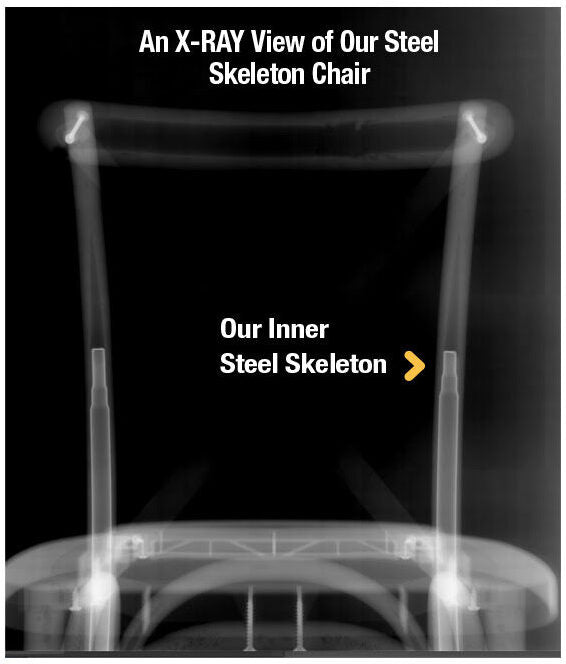 Xray Steel Skeleton Cross Back Chair