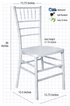 White ToughResin Chiavari Chair  (Per Chair Price Shown – Sold only in Quantities of 4) Some Assembly Required